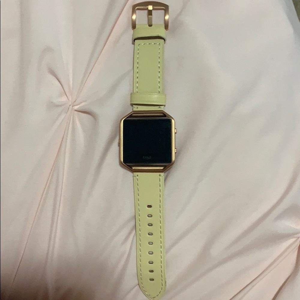 Fitbit blaze smart watch w/ two leather bands